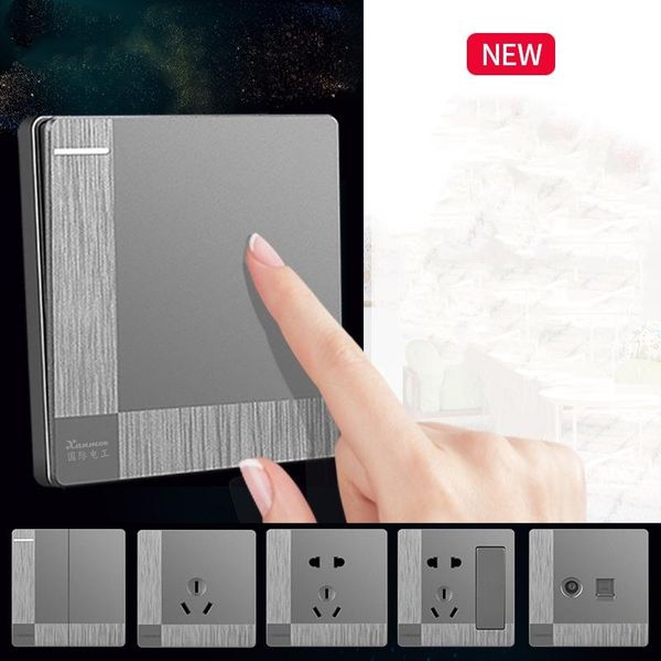 smart home control 250v 86mm 1/2/3/4 gang 1/2 way pc panel grey drawing flat concealed embedded wall switch weak current socket set a31
smart home control 250v 86mm 1/2/3/4 gang 1/2 way pc panel grey drawing flat concealed embedded wall switch weak current socket set a31