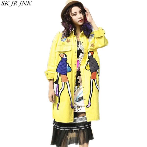 women's trench coats denim sequined hollow out cartoon print thin windbreaker spring autumn 2021 women long basic female jean lyl78, Tan;black
women's trench coats denim sequined hollow out cartoon print thin windbreaker spring autumn 2021 women long basic female jean lyl78, Tan;black