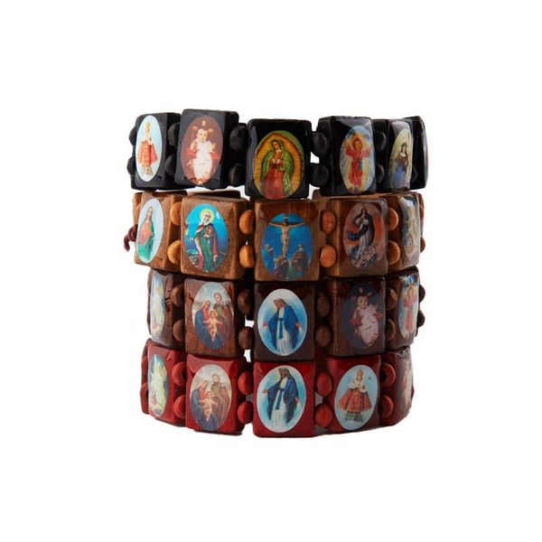beaded, strands multicolor jesus wood bracelets women men colorful wooden saints rosary religious for friends gift, Black
beaded, strands multicolor jesus wood bracelets women men colorful wooden saints rosary religious for friends gift, Black