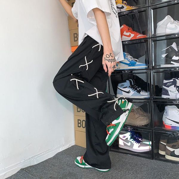 men's pants summer drawstring cross webbing casual black color fashion joggers sweatpants streetwear elastic waist trousers
men's pants summer drawstring cross webbing casual black color fashion joggers sweatpants streetwear elastic waist trousers