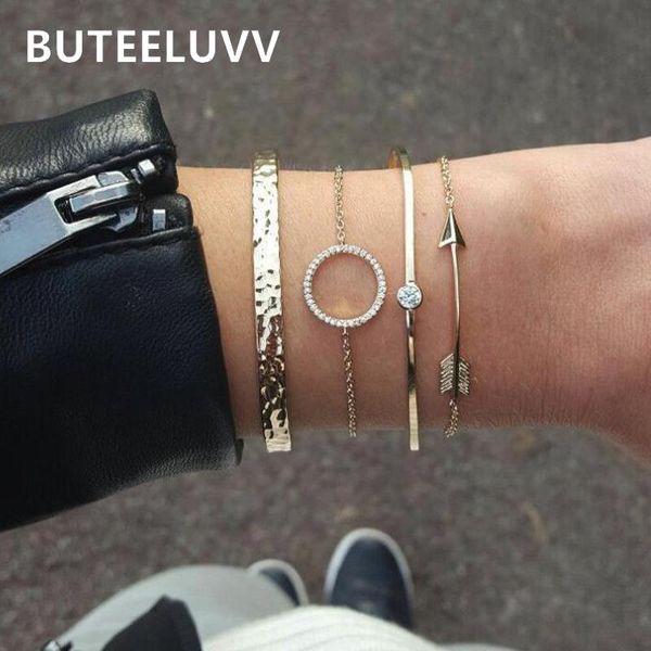 rhinestones round arrow charm bracelets for women elegant gold geometric hammered metal cuff bangles 4 pcs set jewelry bangle, Black
rhinestones round arrow charm bracelets for women elegant gold geometric hammered metal cuff bangles 4 pcs set jewelry bangle, Black