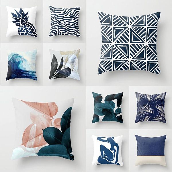 pillow case 45x45cm blue cushion covers geometric decorative pillows plant leaf pattern polyester sofa car home throw pillowcase
pillow case 45x45cm blue cushion covers geometric decorative pillows plant leaf pattern polyester sofa car home throw pillowcase