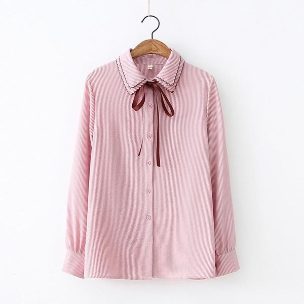 women's blouses & shirts korean style fashion women clothing striped shirt long sleeve with bow soft comfy chiffon blouse 2021 spring, White
women's blouses & shirts korean style fashion women clothing striped shirt long sleeve with bow soft comfy chiffon blouse 2021 spring, White
