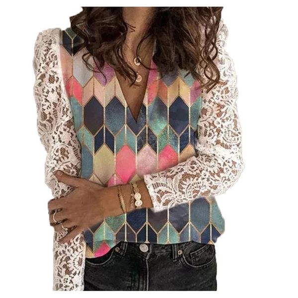 women's blouses & shirts womens long sleeve v-neck shirt harajuku fashion plus size blouse printed lace bottoming spring autumn retro, White
women's blouses & shirts womens long sleeve v-neck shirt harajuku fashion plus size blouse printed lace bottoming spring autumn retro, White