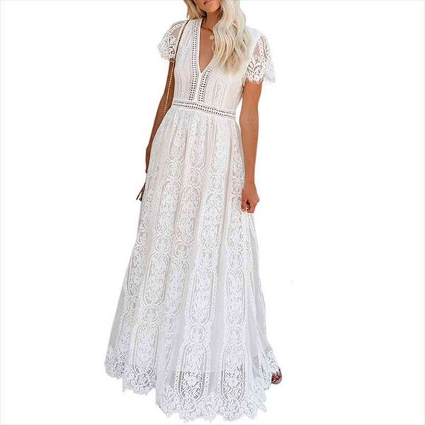 v neck floral summer long women dresses lace short sleeve white evening maxi vestidos mujer verano, Black;gray
v neck floral summer long women dresses lace short sleeve white evening maxi vestidos mujer verano, Black;gray