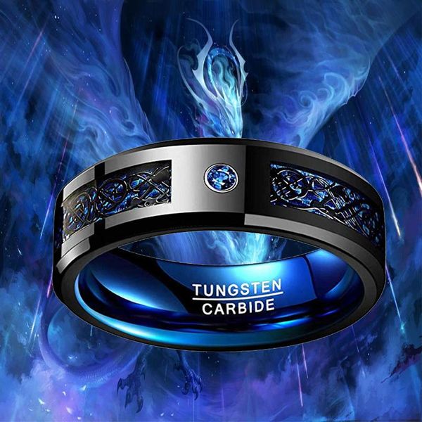 wedding rings tungsten carbide ring for men women black celtic dragon blue carbon fiber and cubic zirconia inlay mens band size 6-16, Slivery;golden
wedding rings tungsten carbide ring for men women black celtic dragon blue carbon fiber and cubic zirconia inlay mens band size 6-16, Slivery;golden