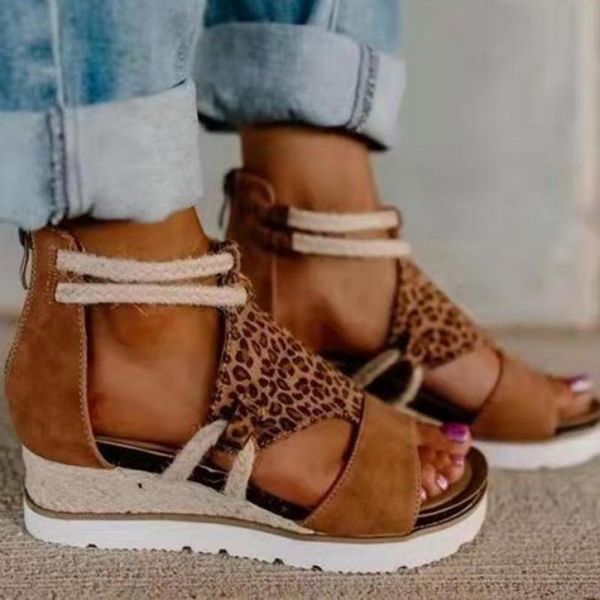sandals ladies wedge heel open toe fish mouth foreign trade roman style shoes cashmere zipper large size, Black
sandals ladies wedge heel open toe fish mouth foreign trade roman style shoes cashmere zipper large size, Black
