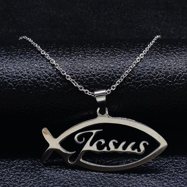 pendant necklaces 2021 fish jesus stainless steel statement necklace for women jewerly silver color choker jewelry colares n1043s05
pendant necklaces 2021 fish jesus stainless steel statement necklace for women jewerly silver color choker jewelry colares n1043s05
