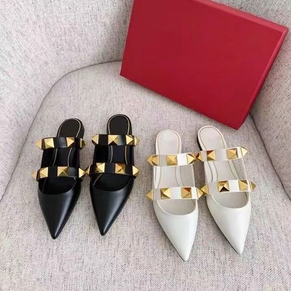 v family rivet pointed sandals female 2021 summer new fashion versatile slippers flat bottomed baotou sandals female ysj, Black
v family rivet pointed sandals female 2021 summer new fashion versatile slippers flat bottomed baotou sandals female ysj, Black