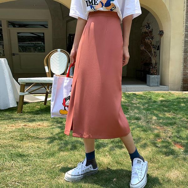 skirts womens midi skirt summer 2021 high waist temperament slit solid color woman slip drape casual long korean falda, Black
skirts womens midi skirt summer 2021 high waist temperament slit solid color woman slip drape casual long korean falda, Black