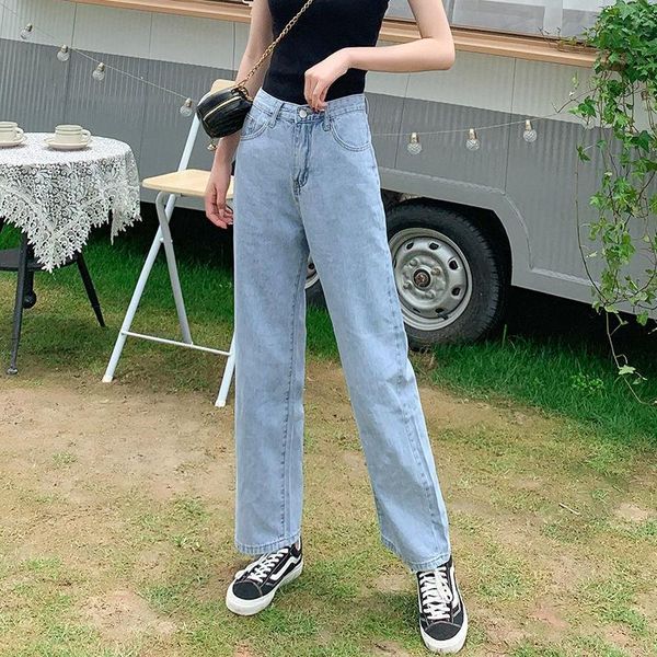 wide-leg jeans high waist women's trousers for female nine points pant loose-fitting drape straight girls denim 71, Blue
wide-leg jeans high waist women's trousers for female nine points pant loose-fitting drape straight girls denim 71, Blue