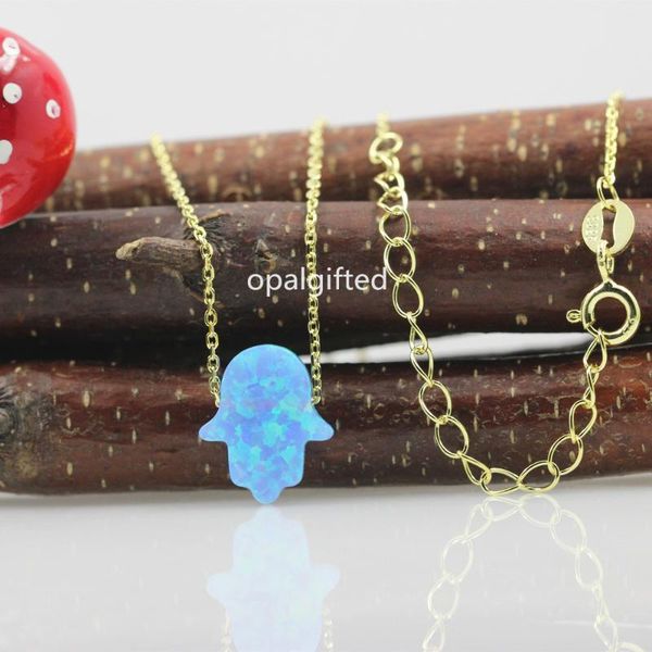 pendant necklaces (1pc/lot)11x13mm synthetic hamsa opal necklace light blue op06 hand gold color o chain jewelry for women gift, Silver
pendant necklaces (1pc/lot)11x13mm synthetic hamsa opal necklace light blue op06 hand gold color o chain jewelry for women gift, Silver