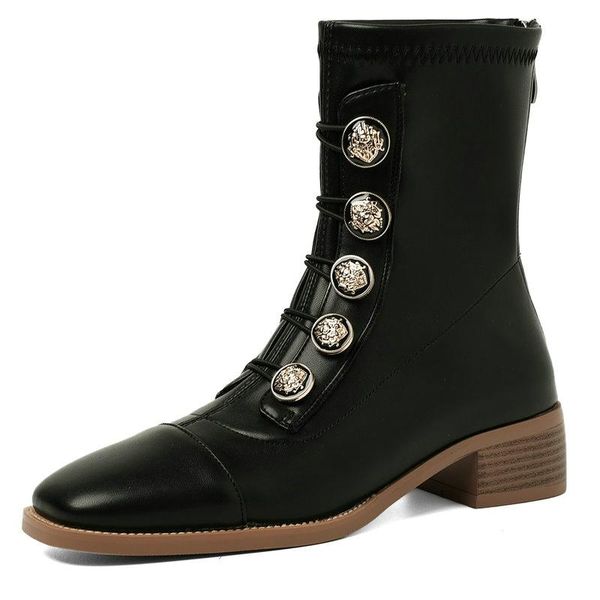 boots autumn winter ankle back zipper square toe thick heels pumps for women vintage working basic casual shoes woman, Black
boots autumn winter ankle back zipper square toe thick heels pumps for women vintage working basic casual shoes woman, Black
