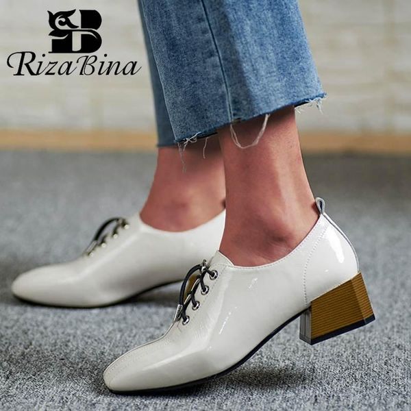 dress shoes rizabina women pumps real cow leather lace up casual square toe fashion spring party high heel footwear size 34-42, Black
dress shoes rizabina women pumps real cow leather lace up casual square toe fashion spring party high heel footwear size 34-42, Black