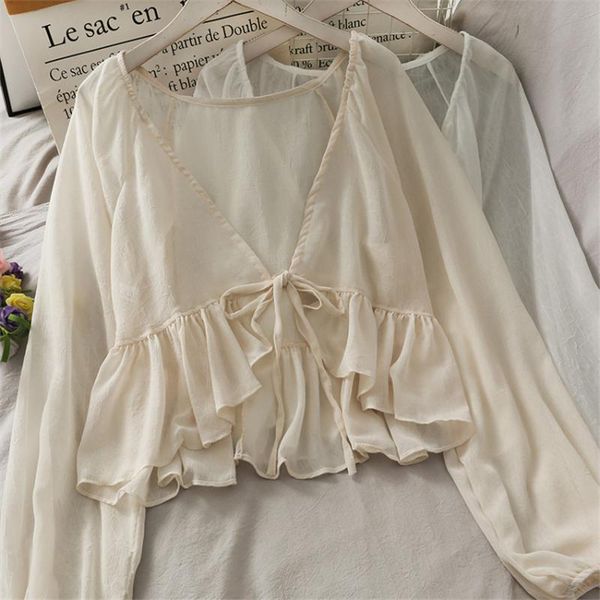 women's blouses & shirts 2021 spring summer casual chiffon kimono cardiga women long sleeve ruffle white shirt beach sunscreen thin sh
women's blouses & shirts 2021 spring summer casual chiffon kimono cardiga women long sleeve ruffle white shirt beach sunscreen thin sh
