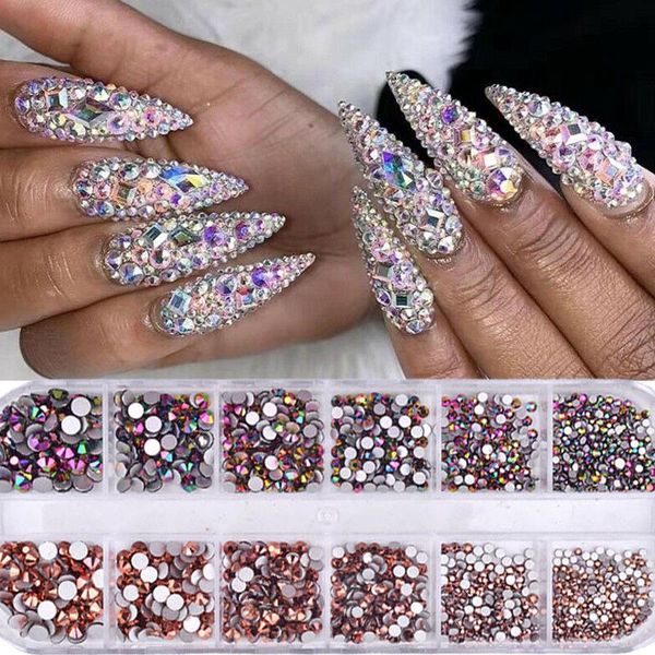 box glass nail rhinestones multi size flat-back ab 3d charm gems diy tips manicure crystals art decorations stones, Silver;gold
box glass nail rhinestones multi size flat-back ab 3d charm gems diy tips manicure crystals art decorations stones, Silver;gold