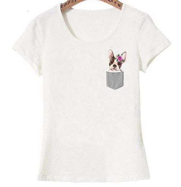 the french bulldog pocket women t shirt print summer fashion short sleeve cute girl casual tee watercolor dog art female, White
the french bulldog pocket women t shirt print summer fashion short sleeve cute girl casual tee watercolor dog art female, White