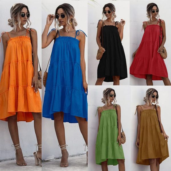 leosoxs 2021 summer fashion spaghetti straps backless women's mini dress casual loose solid ladies layered basic dresses, Black;gray
leosoxs 2021 summer fashion spaghetti straps backless women's mini dress casual loose solid ladies layered basic dresses, Black;gray