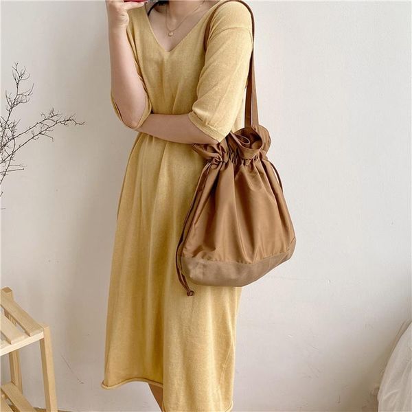 evening bags patchwork women canvas shoulder large capacity ruched drawstring design cloth handbag tote big eco shopping bag for girls
evening bags patchwork women canvas shoulder large capacity ruched drawstring design cloth handbag tote big eco shopping bag for girls
