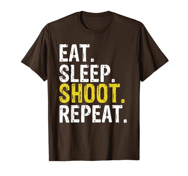 eat sleep shoot repeat shooter gift t-shirt, White;black 
eat sleep shoot repeat shooter gift t-shirt, White;black