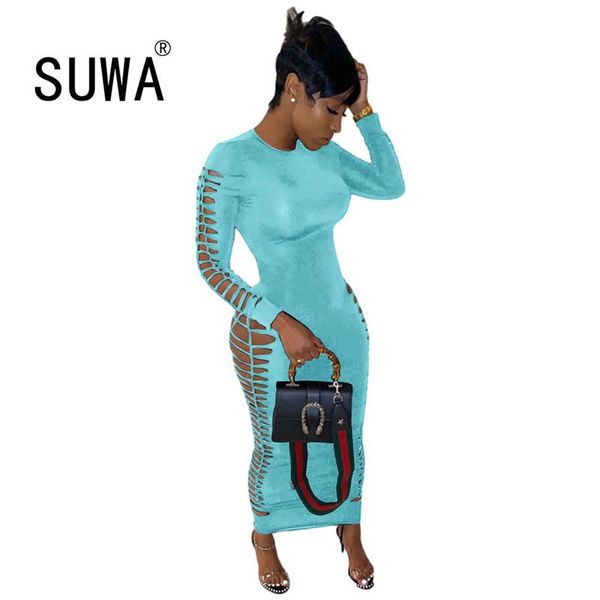 high street fashion hollow out bodycon long maxi dresses for women clothing sleeve evening party club dress casual, Black;gray
high street fashion hollow out bodycon long maxi dresses for women clothing sleeve evening party club dress casual, Black;gray
