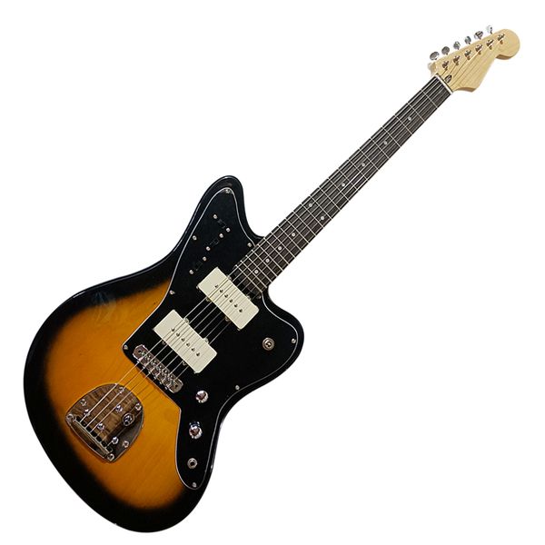 6 strings tobacco sunburst electric guitar with p90 pickups,rosewood fretboard,customiziable
6 strings tobacco sunburst electric guitar with p90 pickups,rosewood fretboard,customiziable