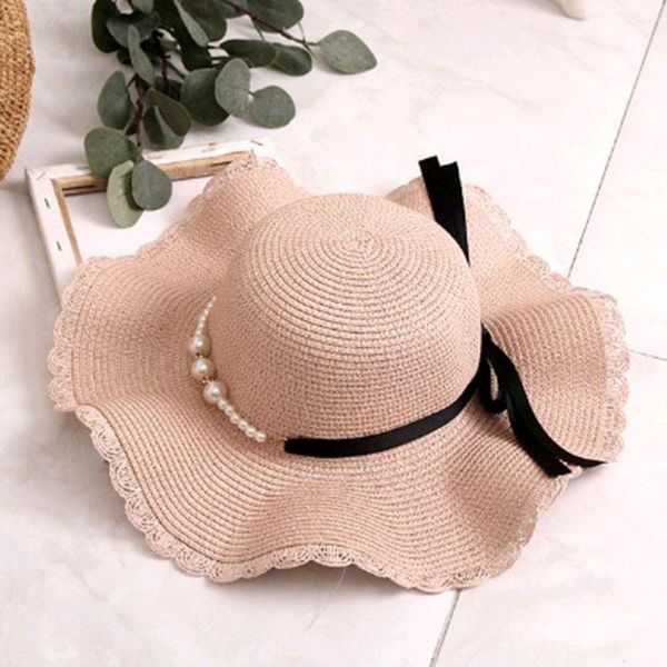 wide brim hats summer for women with pearls big beach hat ladies sun visor foldable uv protection female cap, Blue;gray
wide brim hats summer for women with pearls big beach hat ladies sun visor foldable uv protection female cap, Blue;gray