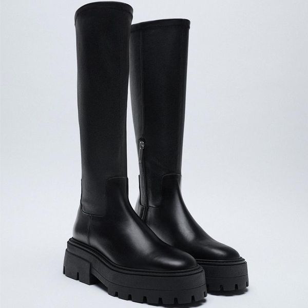 boots high heel thigh women's fashion stiletto wedges zipper decoration mid calf knight ladies style botas de mujer, Black
boots high heel thigh women's fashion stiletto wedges zipper decoration mid calf knight ladies style botas de mujer, Black