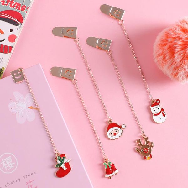 party favor cute christmas pendant bookmark student metal clip page gift for kids
party favor cute christmas pendant bookmark student metal clip page gift for kids