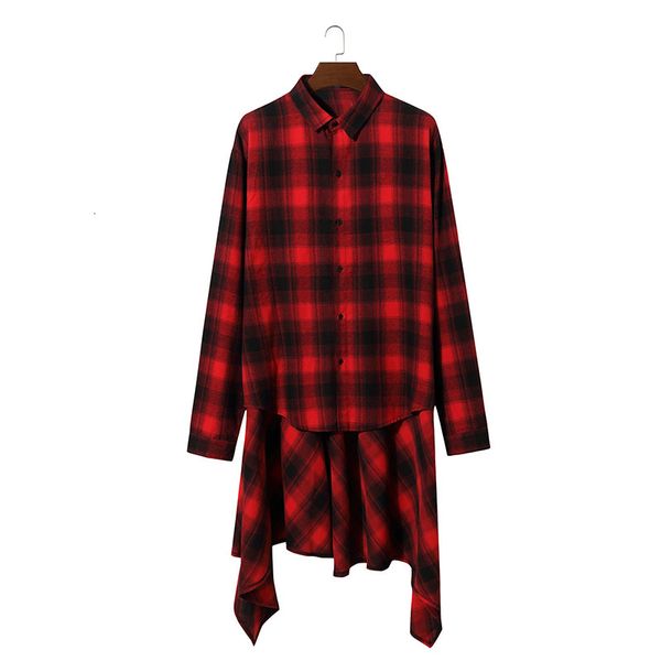 Men's turn down collar cardigan shirt hip-hop short style long front back top, White;black
Men's turn down collar cardigan shirt hip-hop short style long front back top, White;black
