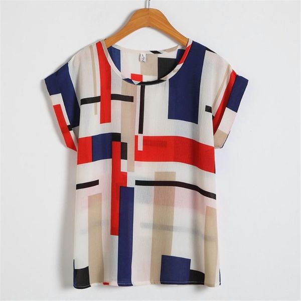 women's blouses & shirts plus size blusas mujer geometric print floral bat short sleeve chiffon shirt summer holiday wear tunic and, White
women's blouses & shirts plus size blusas mujer geometric print floral bat short sleeve chiffon shirt summer holiday wear tunic and, White