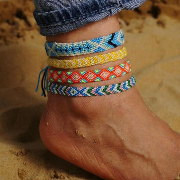 anklets retro hand weave braided bracelets bohemian rope ethnic jewelry for women girl adjustable chain on foot, Red;blue
anklets retro hand weave braided bracelets bohemian rope ethnic jewelry for women girl adjustable chain on foot, Red;blue