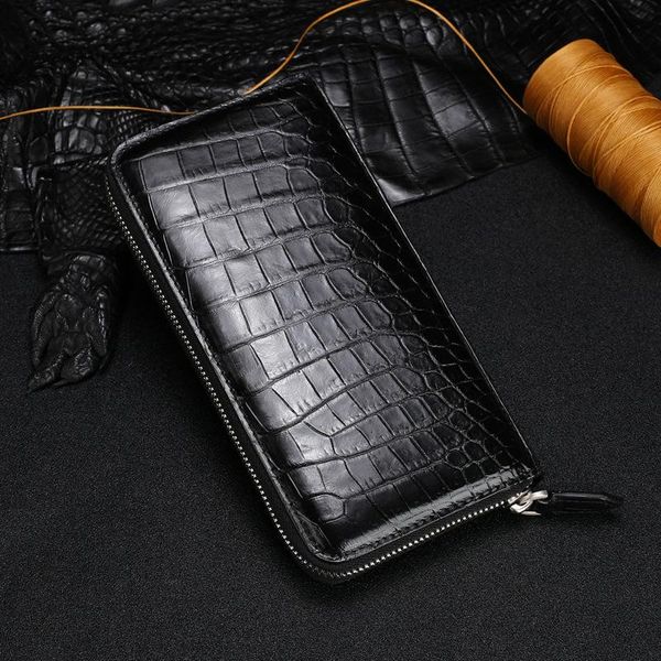 wallets 100% thai crocodile wallet men's leather handbag leisure belly long multi card, Red;black
wallets 100% thai crocodile wallet men's leather handbag leisure belly long multi card, Red;black