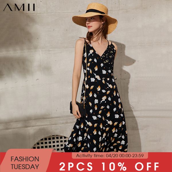 Amii Minimalism Fashion Dress For Women Offical Lady Printed Sling Womens Causal Beach Dress Womens Party Dress 12190001, Black
Amii Minimalism Fashion Dress For Women Offical Lady Printed Sling Womens Causal Beach Dress Womens Party Dress 12190001, Black