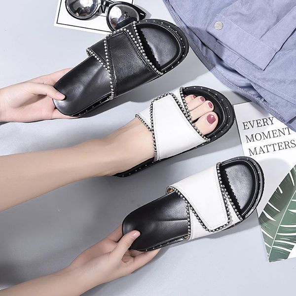 slippers 2021 nuevos zapatos casuales de cuero suave verano cómodos planos moda zapatillas sandalias mujer ta, Black
slippers 2021 nuevos zapatos casuales de cuero suave verano cómodos planos moda zapatillas sandalias mujer ta, Black