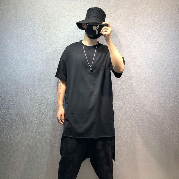 men's t-shirts men dark city youth black front short back long fashion trend loose original style jacket large size sleeves, White;black
men's t-shirts men dark city youth black front short back long fashion trend loose original style jacket large size sleeves, White;black