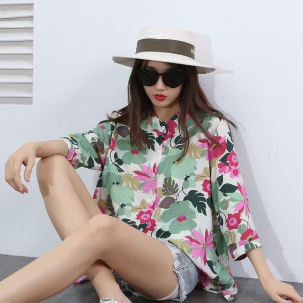 women's blouses & shirts floral shirt korean version 2021 summer loose large size blouse with sleeves printed clothing women plaid, White
women's blouses & shirts floral shirt korean version 2021 summer loose large size blouse with sleeves printed clothing women plaid, White
