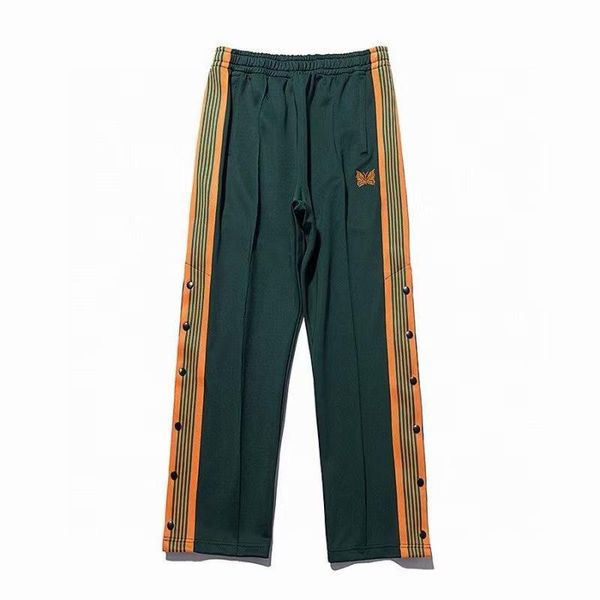 men's pants classic stripe needles men women side button webbing sweatpants embroidered butterfly awge trouser, Black
men's pants classic stripe needles men women side button webbing sweatpants embroidered butterfly awge trouser, Black