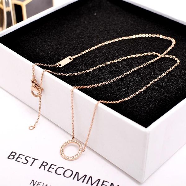 pendant necklaces yun ruo 2021 rose gold color round crystal necklace fashion titanium steel woman jewelry prevent fade & allergic, Silver
pendant necklaces yun ruo 2021 rose gold color round crystal necklace fashion titanium steel woman jewelry prevent fade & allergic, Silver