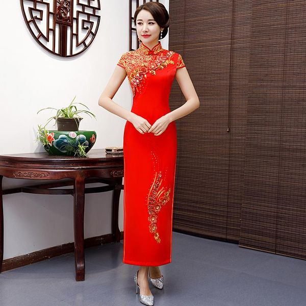 ethnic clothing plus size 3xl-6xl appliques cheongsam long lady rayon qipao mandarin collar chinese dress gown red bride wedding vestid
ethnic clothing plus size 3xl-6xl appliques cheongsam long lady rayon qipao mandarin collar chinese dress gown red bride wedding vestid