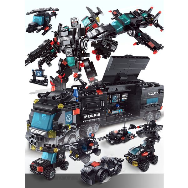 740+PCS City Police Building Blocks 8 Mini Figures Model Robot Toys SWAT Car Headquarters Boys Truck Bricks
740+PCS City Police Building Blocks 8 Mini Figures Model Robot Toys SWAT Car Headquarters Boys Truck Bricks