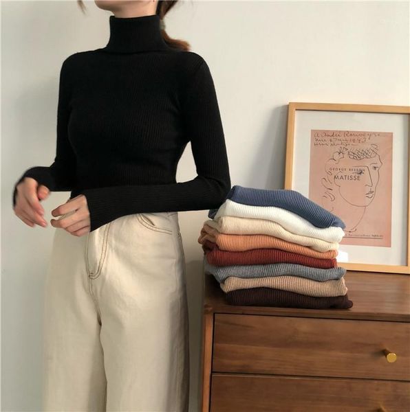women's sweaters autumn winter oversize basic thick sweater pullovers women female 2021 high-neck loose long sleeve knit jumpers top, White;black
women's sweaters autumn winter oversize basic thick sweater pullovers women female 2021 high-neck loose long sleeve knit jumpers top, White;black