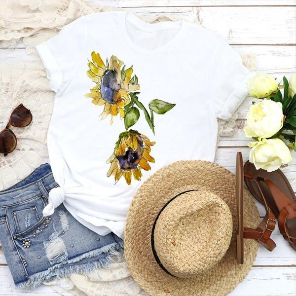 graphic sunflower painting cartoon womens t shirt fashion 90s girl tees print clothing female, White
graphic sunflower painting cartoon womens t shirt fashion 90s girl tees print clothing female, White