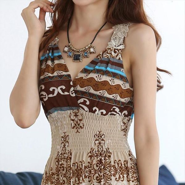 summer maxi long women dress v neck beach printed sleeveless bohemian vestidos, Black;gray
summer maxi long women dress v neck beach printed sleeveless bohemian vestidos, Black;gray