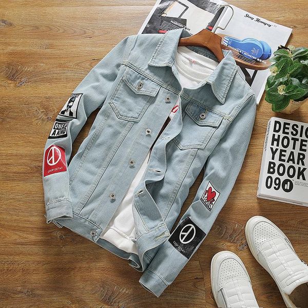 men's jackets light blue fashion print large size casual denim jacket black cotton slim youth asian s-5xl, Black;brown
men's jackets light blue fashion print large size casual denim jacket black cotton slim youth asian s-5xl, Black;brown