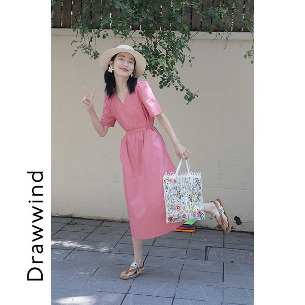 painting style draw drs 2021 summer gentlens v-neck waist tie show thin solid color skirt, Black;gray
painting style draw drs 2021 summer gentlens v-neck waist tie show thin solid color skirt, Black;gray