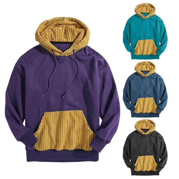 men's hoodies & sweatshirts drawstring casual hooded sleeve blouse patchwork long, Black
men's hoodies & sweatshirts drawstring casual hooded sleeve blouse patchwork long, Black