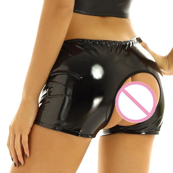 women latex shorts open crotch patent leather booty pants wetlook crotchless panties porno open butt boxer short underwear, Black;white
women latex shorts open crotch patent leather booty pants wetlook crotchless panties porno open butt boxer short underwear, Black;white