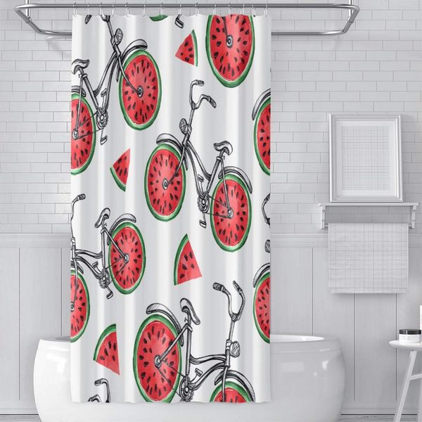 shower curtain 54x72 inch watercolor bicycles with watermelon wheels colorful summer bathroom waterproof decoration with hook
shower curtain 54x72 inch watercolor bicycles with watermelon wheels colorful summer bathroom waterproof decoration with hook