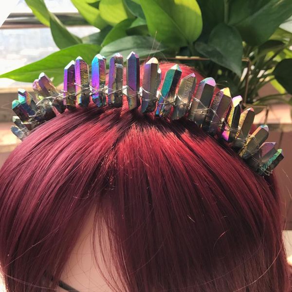 hair clips & barrettes rainbow titanium raw crystal point crown tiara,healing reiki quartz witch party bridal witchcraft women hairband jewe, Golden;silver
hair clips & barrettes rainbow titanium raw crystal point crown tiara,healing reiki quartz witch party bridal witchcraft women hairband jewe, Golden;silver